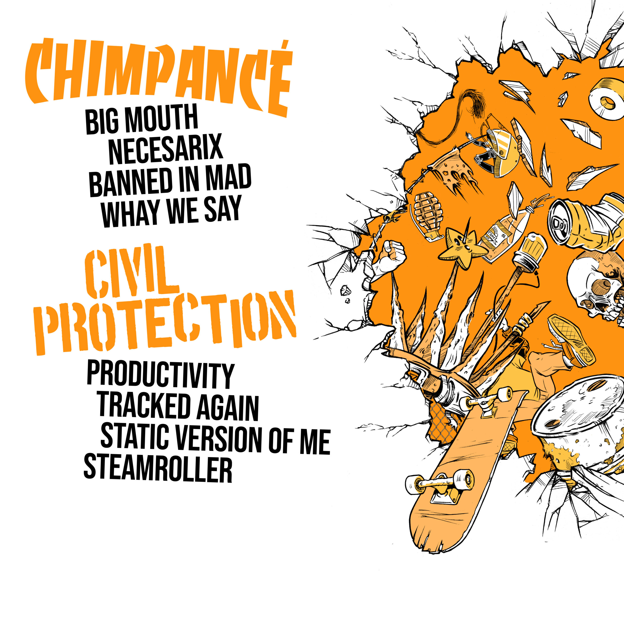 (RR007) Chimpance/Civil Protection Split LP - Imatge 2