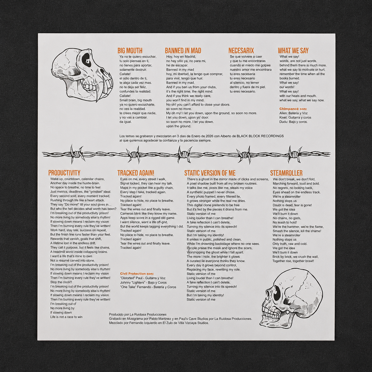 (RR007) Chimpance/Civil Protection Split LP - Imatge 3